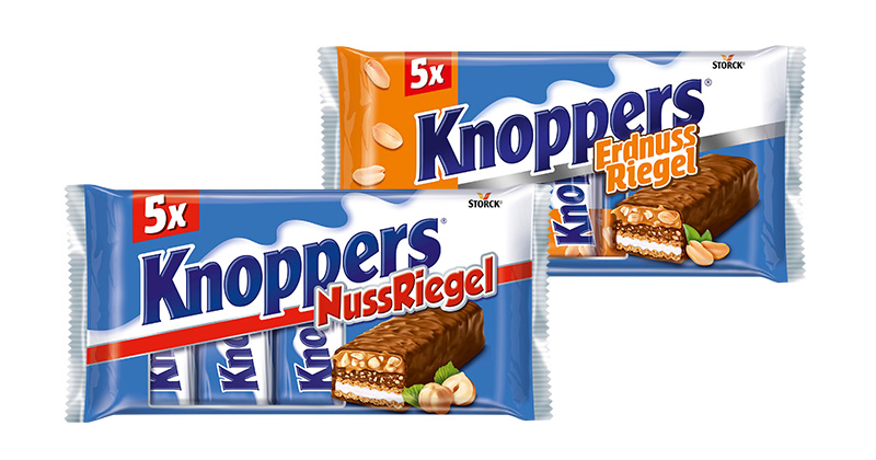 Knoppers Riegel, versch. Sorten