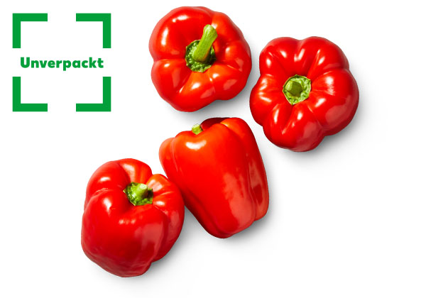 Span. Paprika rot, lose; Logo: Unverpackt