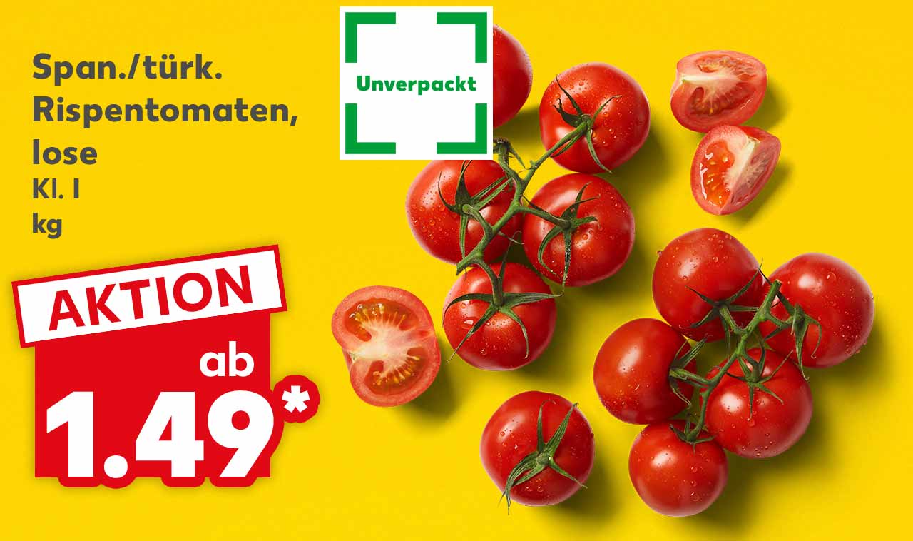 Span./türk. Rispentomaten, lose, Kl. I, kg für 1.49 Euro*; Logo: Unverpackt