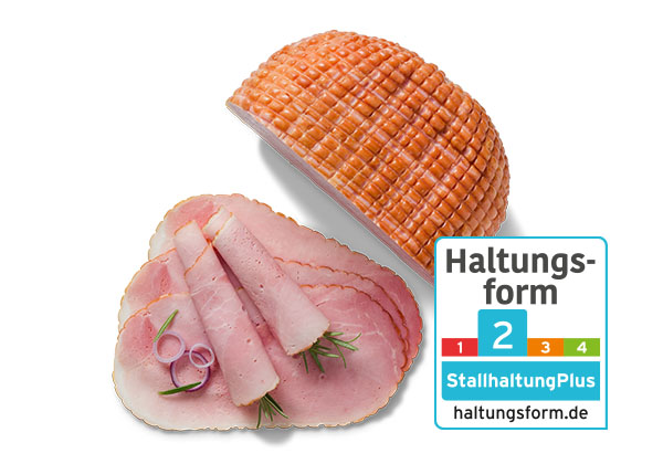 Farmerschinken***; Logo: Haltungsform 2 