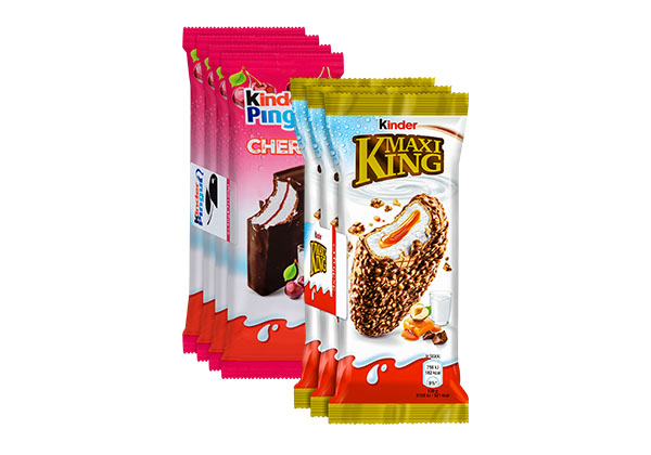 Kinder Maxi King oder Pingui Cherry, versch. Sorten