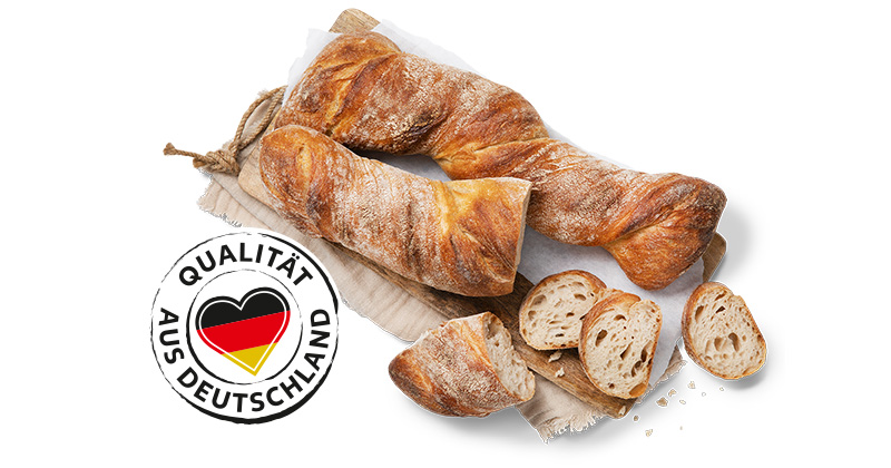 Rustikales Wurzelbrot***; Logo: Qualität aus Deutschland