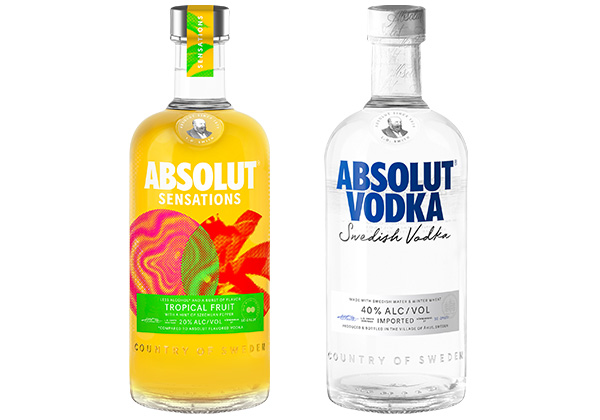 Absolut Vodka, Citron oder Sensations Tropcial Fruit