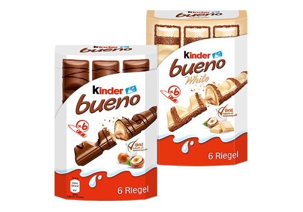 Kinder Bueno, versch. Sorten