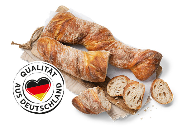 Rustikales Wurzelbrot***; Logo: Qualität aus Deutschland