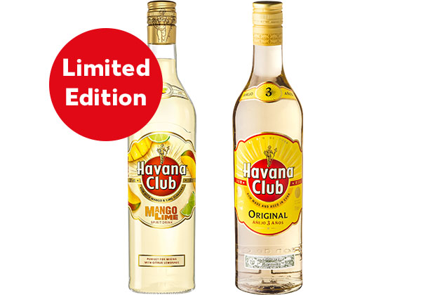  Havana Club Original 3 Años oder Mango Lime; Störer: Limited Edition an der Mango Lime Flasche