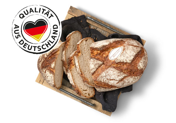 Bergbauernbrot***; Logo: Qualität aus Deutschland