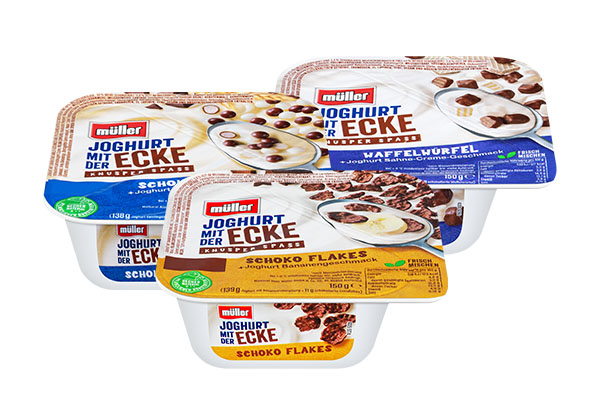 Müller Joghurt mit der Ecke, versch. Sorten