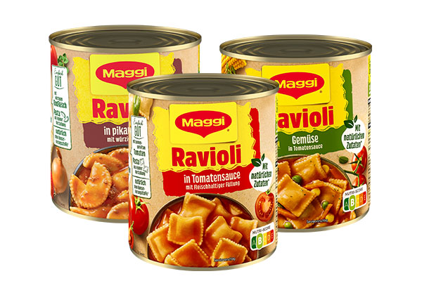Maggi Ravioli, versch. Sorten