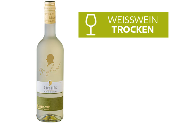 Maybach Qualitätswein; Störer: Weißwein trocken