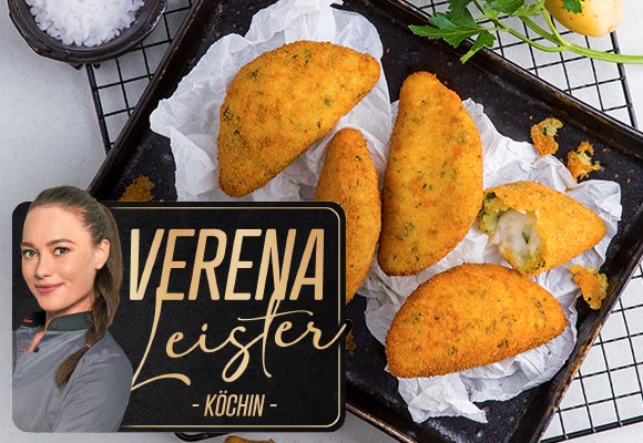 Rezept: Panzerotti; Abbildung und Logo: Verena Leister - Köchin -