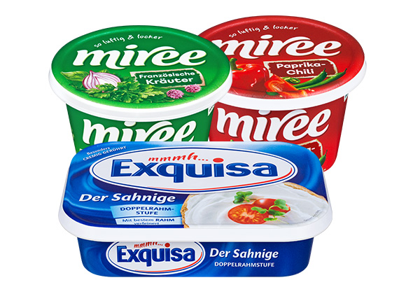 Exquisa oder Miree Frischkäsezubereitung, versch. Sorten