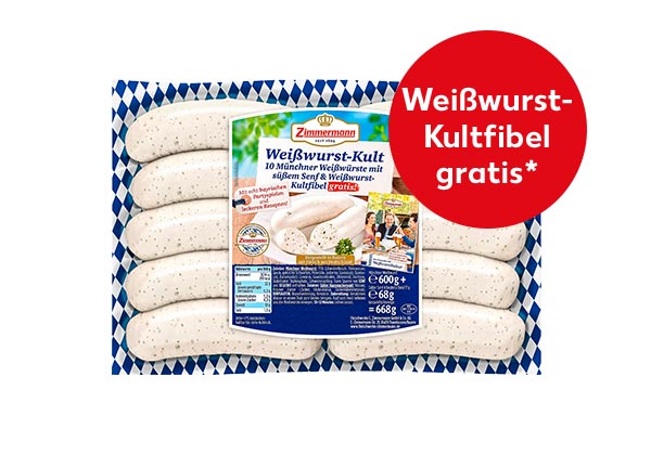 Zimmermann Weißwurst-Kult; Störer: Weißwurst-Kultfibel gratis*