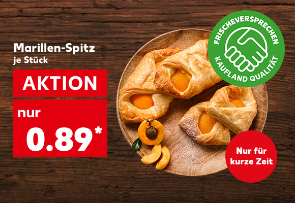 Marillen-Spitz, je Stück für 0.89 Euro*; Logo: Frischeversprechen Kaufland Qualität; Störer: Nur für kurze Zeit