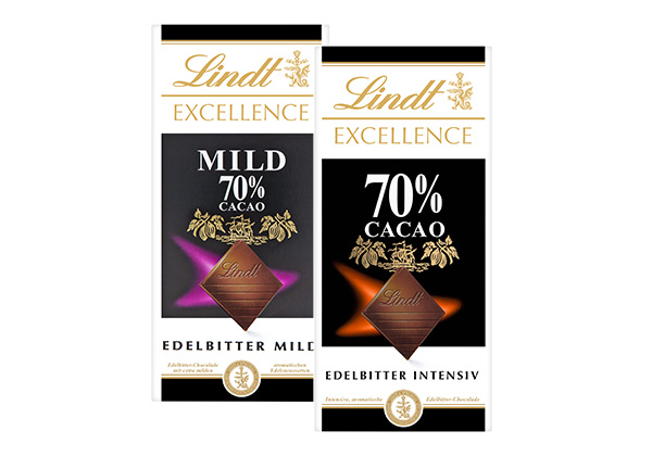 Lindt Excellence Schokolade, versch. Sorten