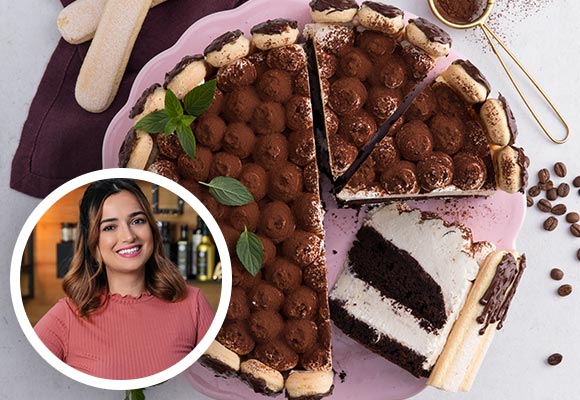 Rezept: Tiramisu-Torte; Abbildung: Kiki von Kikis Kitchen