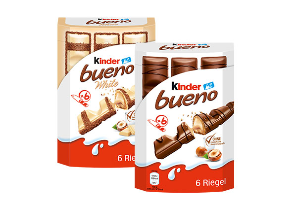 Kinder Bueno, versch. Sorten