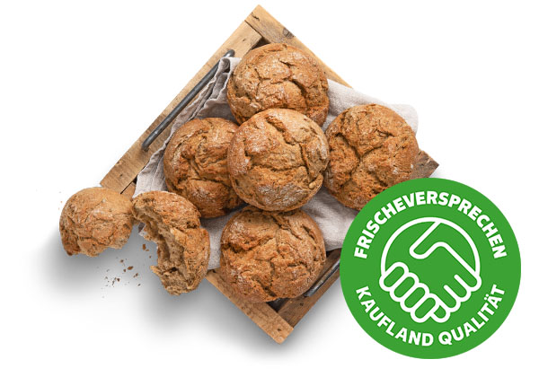 Rosenbrötchen***; Logo: Frischeversprechen Kaufland Qualität