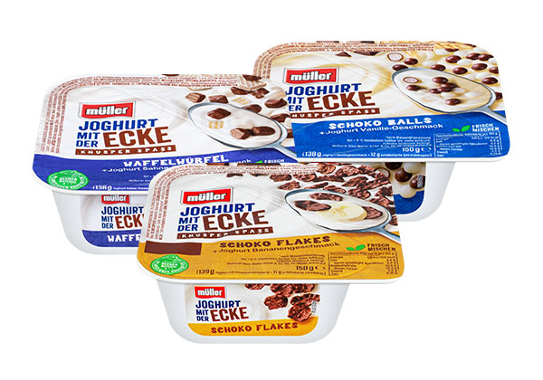Müller Joghurt mit der Ecke, versch. Sorten