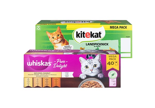 Whiskas oder Kitekat Katzenfutter, versch. Sorten