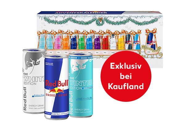 Red Bull Adventskalender; Störer: Exklusiv bei Kaufland