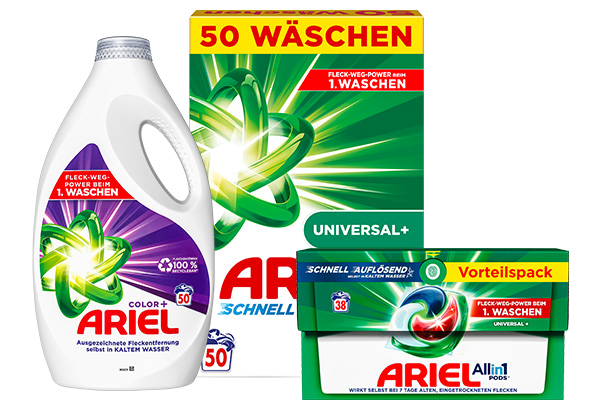 Ariel Voll- oder Colorwaschmittel, versch. Sorten