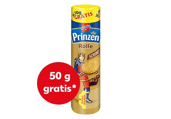 De Beukelaer Prinzen Rolle Schoko; Störer: 50 g gratis*
