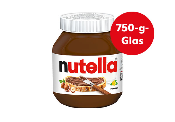 Nutella; Störer: 750-g-Glas