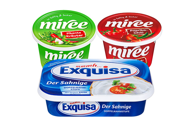 Exquisa oder Miree Frischkäsezubereitung, versch. Sorten