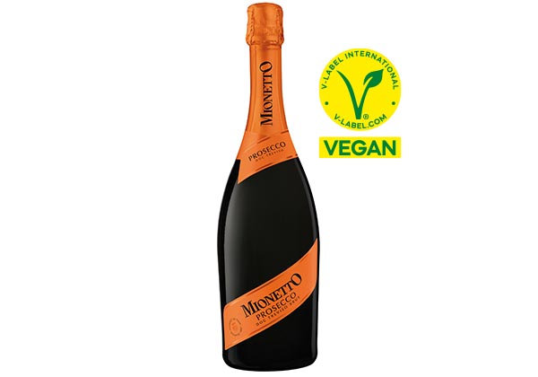 Mionetto Prosecco Doc Treviso; Logo: Vegan