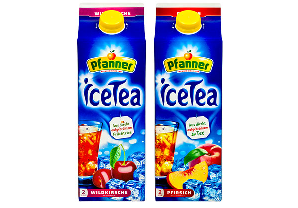 Pfanner Eistee, versch. Sorten