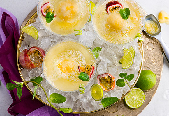 Rezept: Maracuja-Sorbet mit Champagner