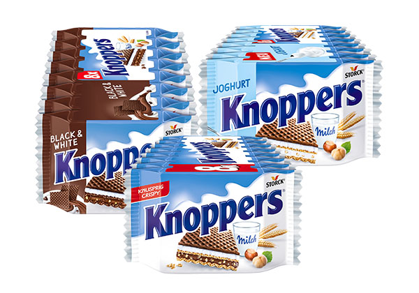 Knoppers Milch-Nuss-Schnitte, versch. Sorten
