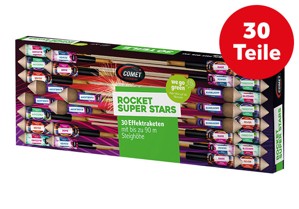 Comet Mega-Raketen-Sortiment »Rocket Super Stars«; Störer: 30 Teile