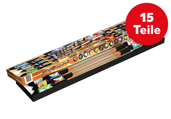 Weco Mega-Raketen-Sortiment »High Speed«; Störer: 15 Teile