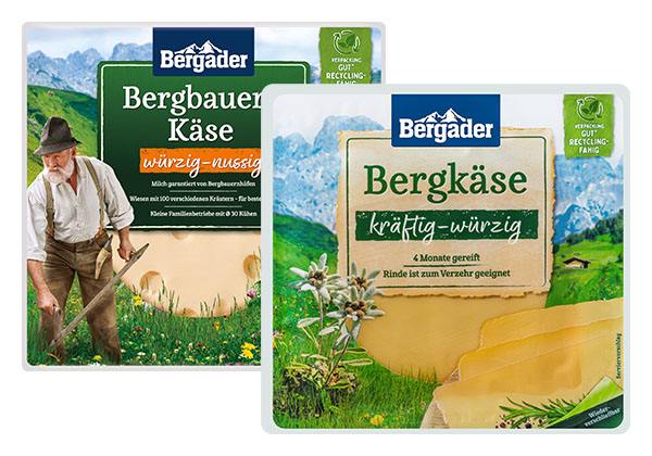 Bergader Schnittkäse, versch. Sorten