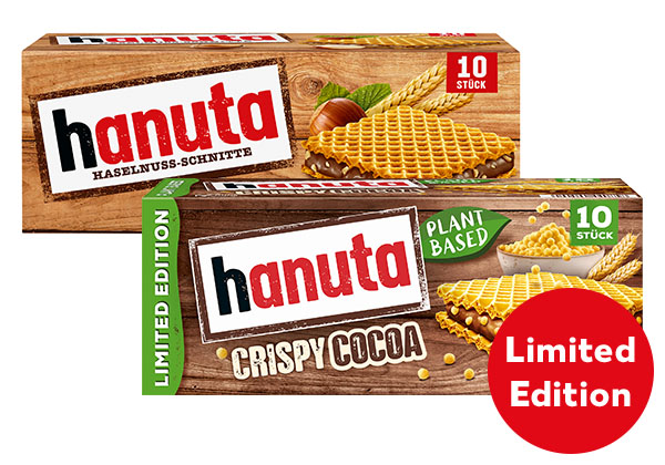 Hanuta Haselnuss-Schnitten, versch. Sorten; Störer: Limited Edition