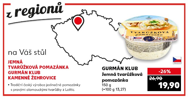 Gurmán Klub - Jemná tvarůžková pomazánka