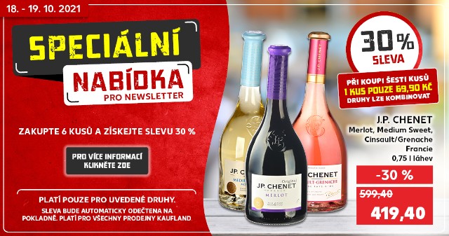 Speciální nabídka - J. P. Chenet - Merlot Francie