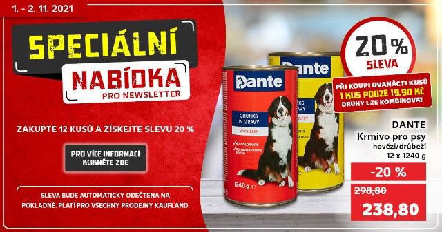 Speciální nabídka - Dante - Krmivo pro psy