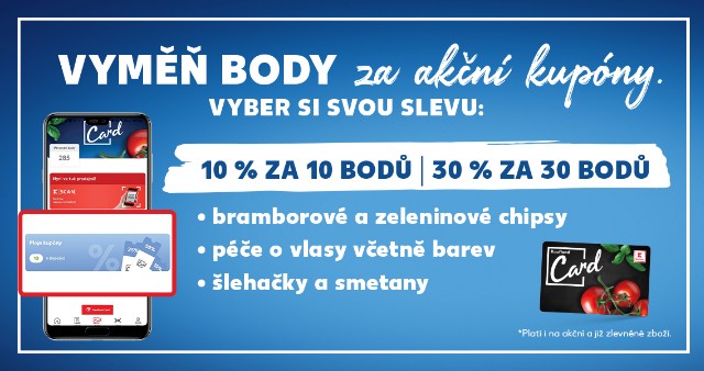 Vyměň body za akční kupóny.