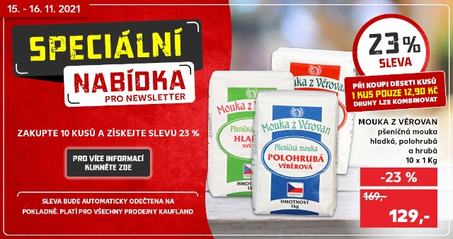 Speciální nabídka - Mouka z Věrovan s 23% slevou