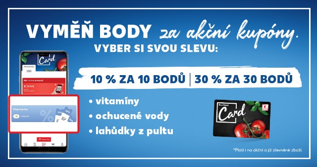 Vyměň body za akční kupóny.