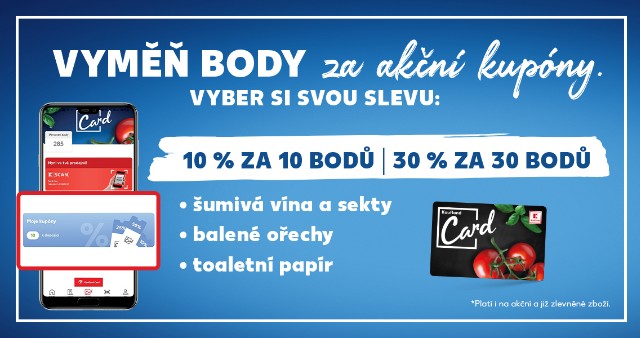 Vyměň body za akční kupóny.
