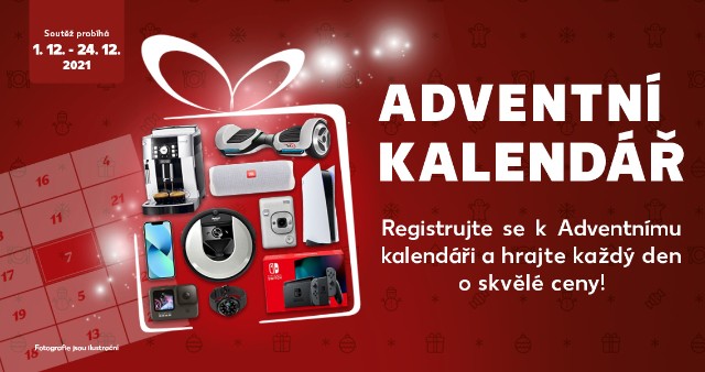 Adventní kalendář - Registrujte se a vyhrajte skvělé ceny.