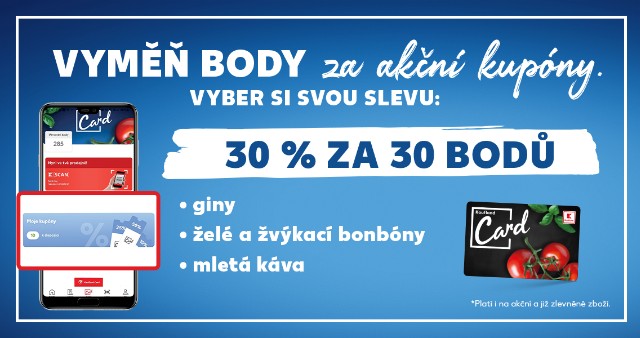 Vyměň body za akční kupóny.