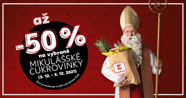 Až -50% na vybrané mikulášské cukrovinky
