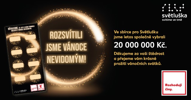 Světluška - Děkujeme za Vaši štědrost.