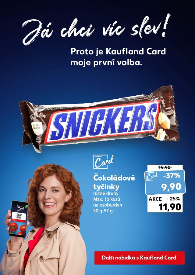 Já chci víc slev - Proto je Kaufland Card moje první volba.