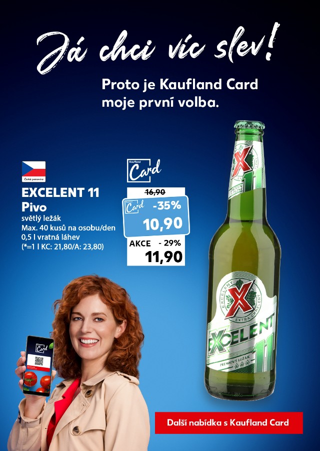Já chci víc slev - Proto je Kaufland Card moje první volba.